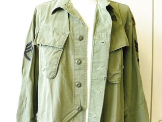 U.S. 1967 dated Coat Mans Cotton, size Medium Regular, used, Schulterbreite 48 cm, Armlänge 60 cm