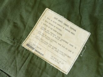 U.S. 1967 dated Coat Mans Combat, Tropical, size Large Long, unused, Schulterbreite 51 cm, Armlänge 67 cm