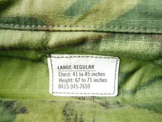 U.S. 1969 dated Coat Mans Camouflage Cotton, size Large Regular, unissued, ERDL Camo