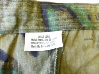 U.S. 1970 dated Trousers Man´s Camouflage Cotton, size Large Long, unissued, ERDL Camo