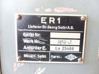 Seibt Empfänger ER1 , Ln 25466. Originallack, Rückwand fehlt, restauriertes Stück