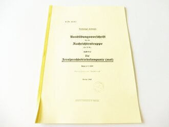 REPRODUKTION, H.Dv.421/6d Ausbildungsvorschrift für...