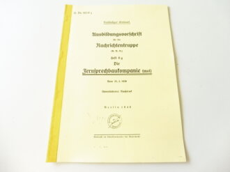 REPRODUKTION, H.Dv.421/6g Ausbildungsvorschrift für...