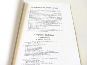 REPRODUKTION, H.Dv.421/6g Ausbildungsvorschrift für die Nachrichtentruppe, Die Fernsprechbetriebskompanie (mot), datiert 1940, A4, 24 Seiten