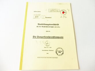 REPRODUKTION, H.Dv.421/6h Ausbildungsvorschrift für...