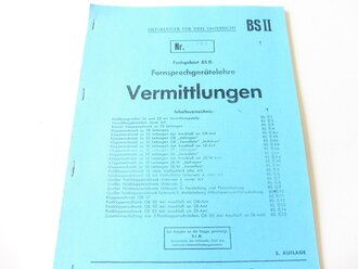 REPRODUKTION, Fernsprechgerätelehre Vermittlungen, datiert 1940, A4