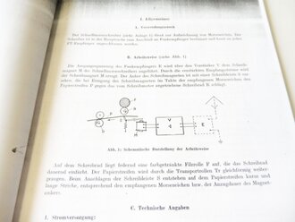 REPRODUKTION, D.(Luft)T.9210 Luftnachrichtentruppe, Der Schnellmorseschreiber MS5, datiert 1942, A4, 22 Seiten + Anlagen