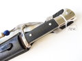 Extraseitengewehr KS98 mit geätzter Klinge in sehr gutem Zustand mit Lacklederkoppelschuh und Troddel