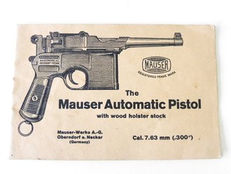 "The Mauser Automatic Pistol" " Bolo"...