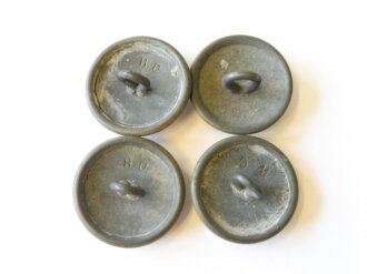 1. Weltkrieg, 4 Knöpfe für die Feldbluse 23mm