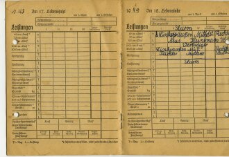 Sport-Tagebuch der Deutschen Jugend, datiert 1941, gelocht