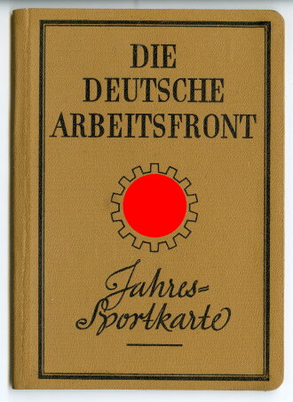 Die Deutsche Arbeitsfront, Jahres-Sportkarte, blanko