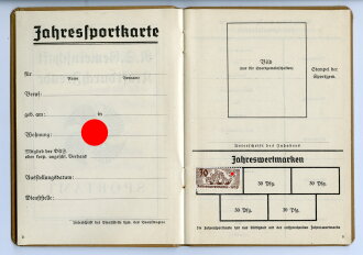 Die Deutsche Arbeitsfront, Jahres-Sportkarte, blanko