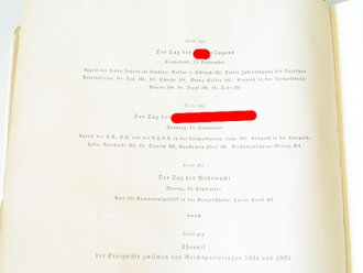 "Reichstagung in Nürnberg 1935" Der Parteitag der Freiheit. 434 Seiten, im Schutzumschlag