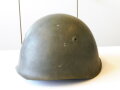 Italien 2. Weltkrieg, Stahlhelm M33 , Originallack, im Innenfutter 2 Stempel der " Luftschutzpolizei Böhmen und Mähren " sowie Luftschutz