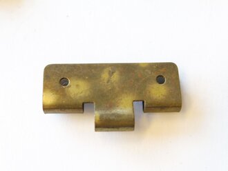 Metallhaken für Koppelriemen, neuwertiges Stück aus altem Bestand, Höhe 33,5mm. Preis gilt für ein Stück