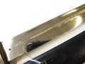 Extraseitengewehr KS98 .Hersteller Voos Solingen, ungereinigtes Stück, die Scheide  alt nachlackiert, die Klinge mit Gravur " Zur Erinnerung an meine Dienstzeit.....)