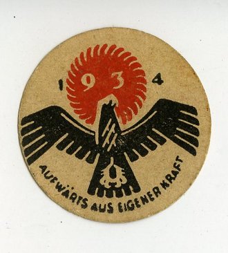 Papierabzeichen Aufwärts aus eigener Kraft 30mm