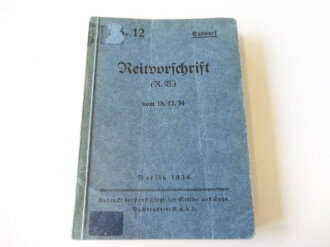 H.Dv.12 "Reitvorschrift" 1934, 215 Seiten