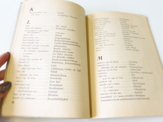 Luftwaffen Fachwörterbuch Teil III Französisch/deutsch datiert 1940