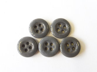 Glasknopf blau für Hemd, Durchmesser 13,9mm
