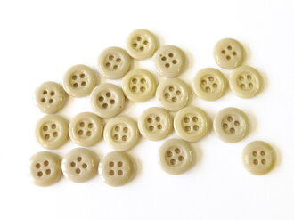Glasknopf beige für Hemd, Durchmesser 14mm