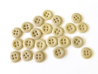 Glasknopf beige für Hemd, Durchmesser 14mm