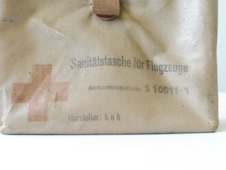 Sanitätstasche für Flugzeuge, gelbes, gummiertes Material