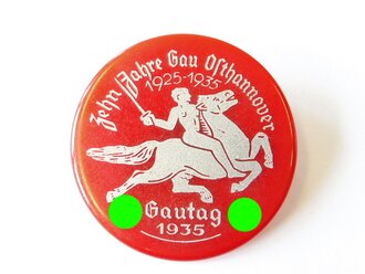 Kunststoffabzeichen 10 Jahre Gau Osthannover Gautag 1935