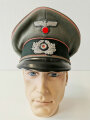 Schirmmütze für Offiziere der Panzertruppe, guter Zustand, ungereinigtes Stück