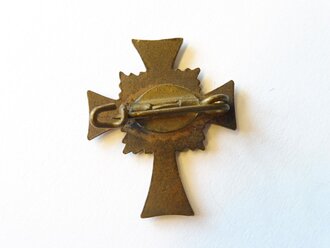 Ehrenkreuz der deutschen Mutter in Bronze, Miniatur 22mm am Querbroschierung
