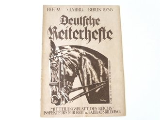 Deutsche Reiterhefte Heft 2 in 1938