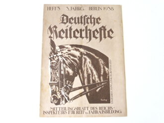 "Deutsche Reiterhefte" Heft 3 in 1938