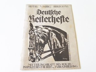 Deutsche Reiterhefte Heft 18 in 1938