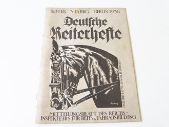 Deutsche Reiterhefte Heft 18 in 1938
