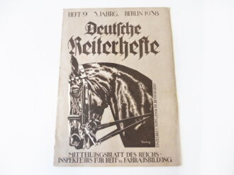 "Deutsche Reiterhefte" Heft 9  in 1938