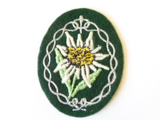 Gebirgsjäger, Edelweiss für die Feldbluse