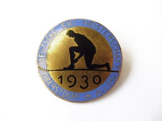 Emailliertes Abzeichen Deutsche Ski Meisterschaft Oberstdorf in Allgäu 1930