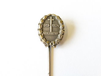 Freikorps, Schlageter Gedächtnis Bund, Schlageter Schild mit Schwertern, oval, Miniatur 16mm