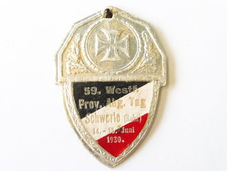 Pappabzeichen 59. Westf. Prov. Abg. Tag Schwerte (Ruhr) 14.-15. Juni 1930
