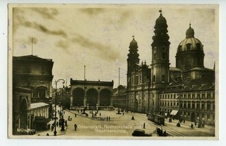 Ansichtskarte, München, Odeonsplatz, Feldherrnhalle...