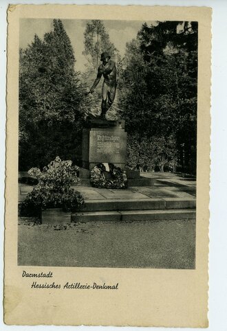 Ansichtskarte Darmstadt - Hessisches Artillerie Denkmal,...