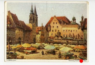 Ansichtskarte Nürnberg - Adolf-Hitler Platz