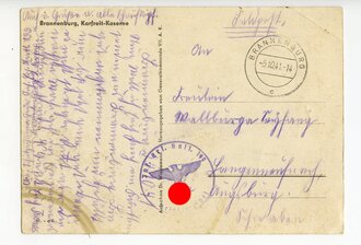 Ansichtskarte Brannenburg, Karfreit-Kaserne, datiert 1941