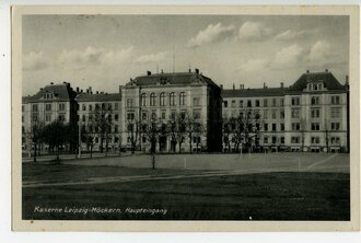 Ansichtskarte Kaserne Leipzig-Möckern, Haupteingang