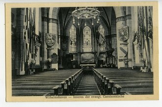 Ansichtskarte Wilhelmshaven - Inneres der evangl. Garnisonkirche