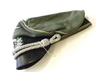 Schirmmütze alter Art eines Infanterie-Offiziers, unberührter Speicherfund, das Stück wurde lediglich ausgebürstet