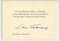 Prinz Louis Ferdinand v. Preußen, eigenhändige Unterschrift auf Dankeskarte von 1977, im Umschlag