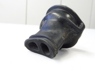 Mundstück für Gasmaskenfilter Wehrmacht, spätes Stück, wird direkt auf den Gasmaskenfilter aufgeschraubt. Selten, Gummi ausgetrocknet