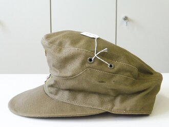 Afrikakorps Tropenfeldmütze 1. Modell für Mannschaften Panzergrenadier. Fast neuwertiges , sehr frühes Stück